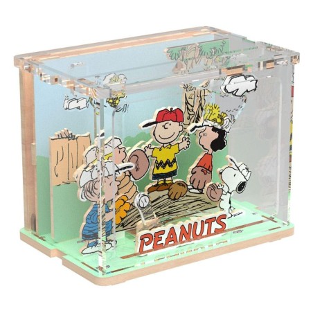 PEANUTS - Mini Scene Baseball Time - Wood Model Kit 
