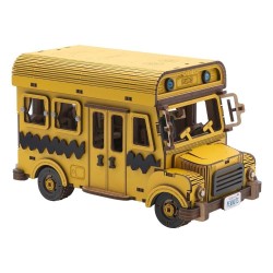 PEANUTS - School Bus - Wood Model Kit 2