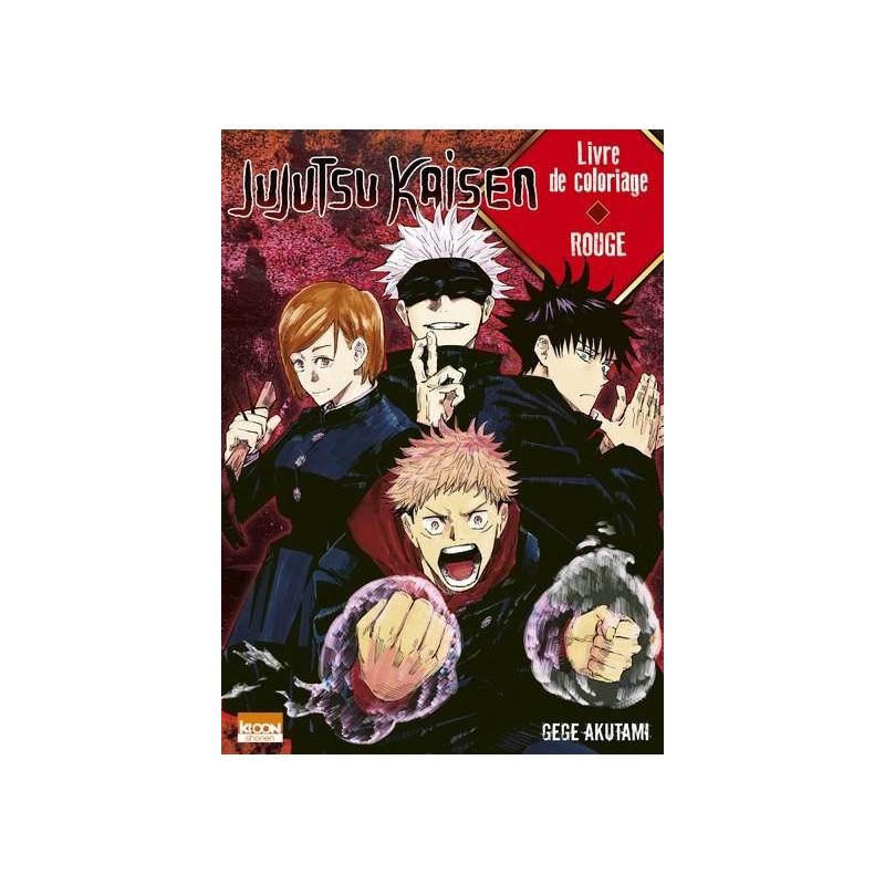 JUJUTSU KAISEN - Livre de coloriage rouge 