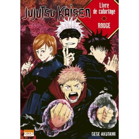 JUJUTSU KAISEN - Livre de coloriage rouge 
