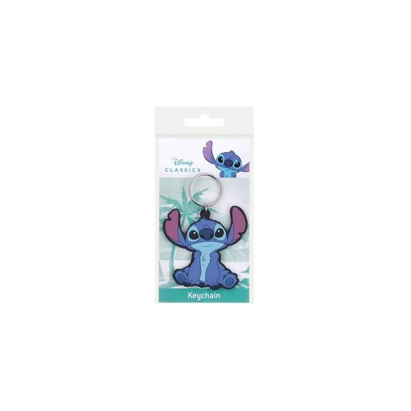 STITCH - Sitting - Porte-clés en Caoutchou 