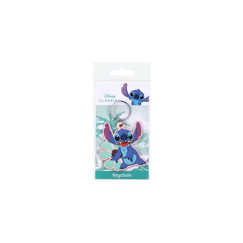 STITCH - Fleur Hawaïenne - Porte-clés en Caoutchou 