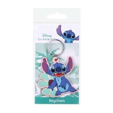 STITCH - Fleur Hawaïenne - Porte-clés en Caoutchou 
