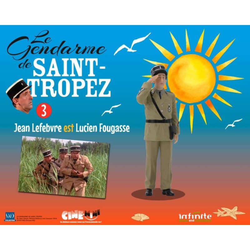 LE GENDARME DE SAINT-TROPEZ - Lucien Fougasse - Figurine 10cm 