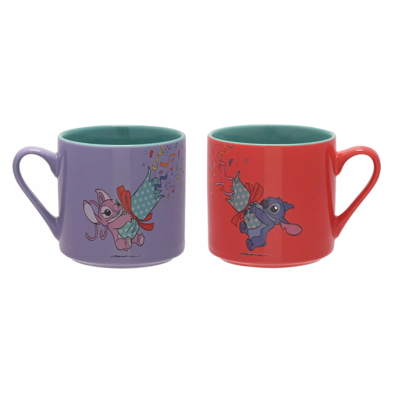 STITCH & ANGEL - Merry Everything - Set de 2 Mugs Colorés 