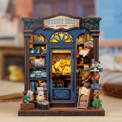 MINIATURE HOUSE - DIY - Librairie de Voyage - 241pc + Eclairage LED 2