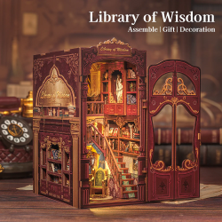 BOOK NOOK KIT - DIY - Librairie de la Sagesse - 281pc + Eclairage LED 2