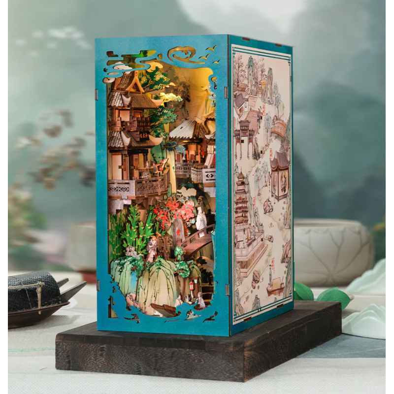 BOOK NOOK KIT - DIY - Su Dongpo's Life - 280pc + LED Light 
