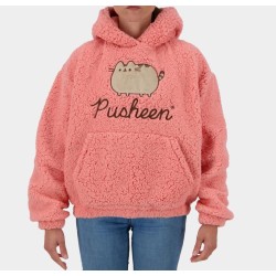 PUSHEEN - Pull à Capuche Teddy pour Femme (L) 
