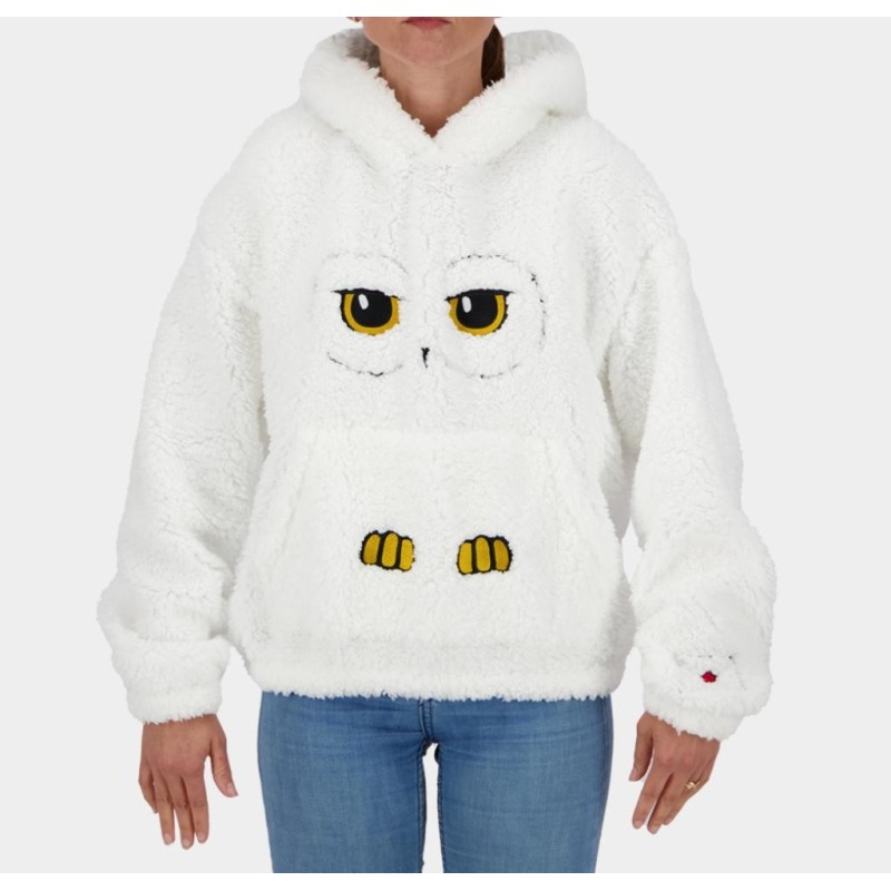 HARRY POTTER - Hedwige - Pull à Capuche Teddy pour Femme (2XL) 