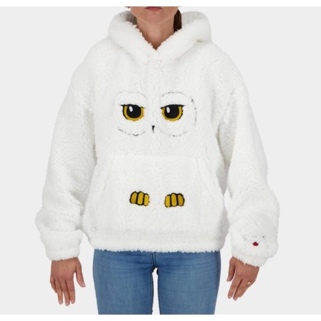 HARRY POTTER - Hedwige - Pull à Capuche Teddy pour Femme (2XL) 
