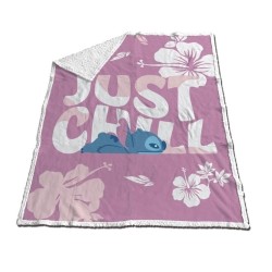 LILO & STITCH - Just Chill - Sherpa Blanket 130x170cm 2
