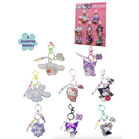 HELLO KITTY & Friends - Assortiments de 8 Porte-clés 