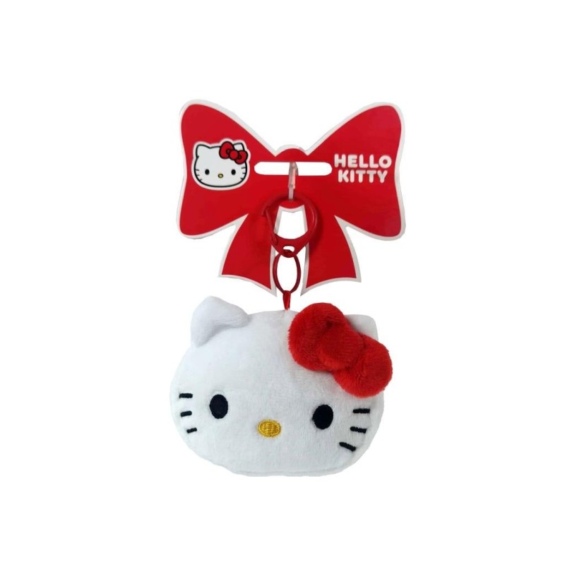 HELLO KITTY - Head - Purple - Mini Porte-clés Peluche 
