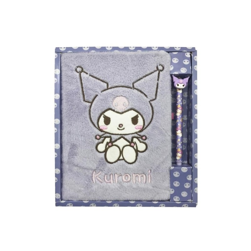 KUROMI - Purple - Pack Notebook Fourrure A5 + Stylo-Bille 