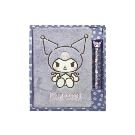 KUROMI - Purple - Pack Notebook Fourrure A5 + Stylo-Bille 