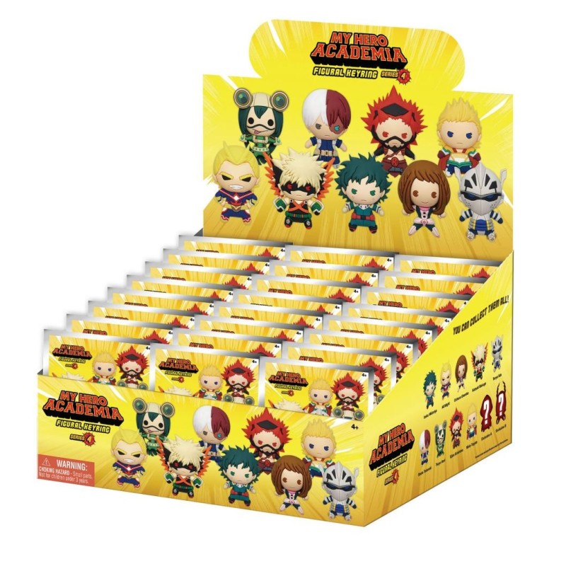 MY HERO ACADEMIA - Series 4 - 3D Foam Bag Clip (Display 24 Pcs) 