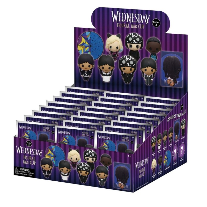 MERCREDI - Series 3 - 3D Foam Bag Clip (Display 24 Pcs) 