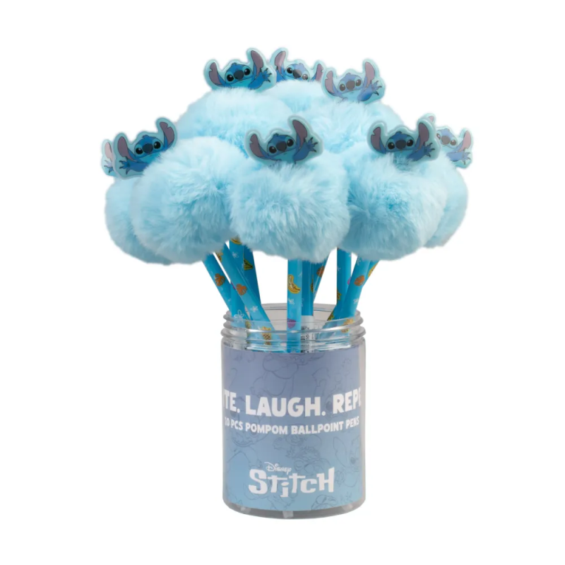 STITCH - Boite de 10 Stylos-Bille Pompom 