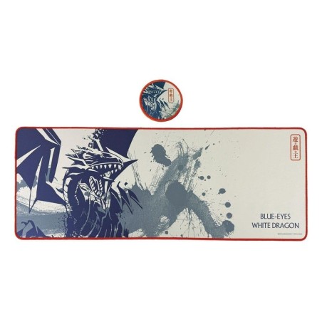 YU-GI-OH  - Blue Eyes White Dragon - XL Desktop Mat + 1 Coaster 