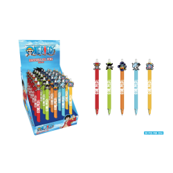 ONE PIECE - Stylo Ã  Gel EffaÃ§able +Head Topper (Display de 30pcs) 2