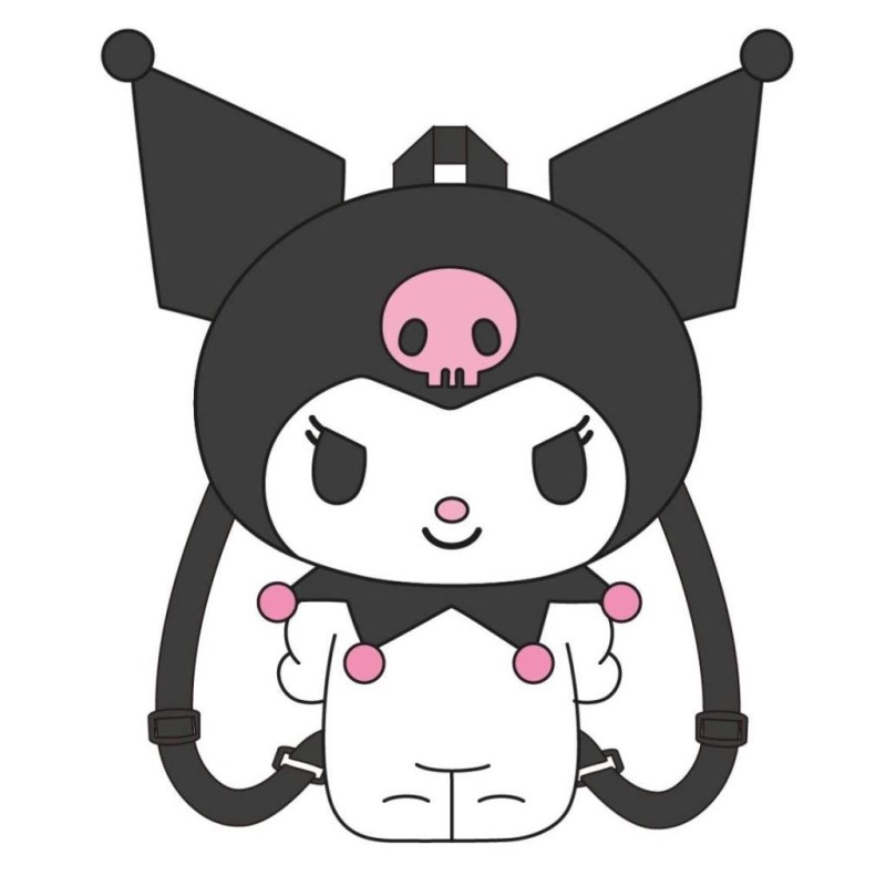 KUROMI - Plush Backpack - 30x17x11cm 