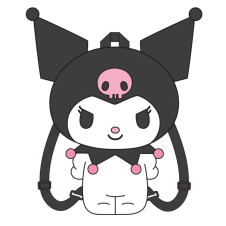 KUROMI - Plush Backpack - 30x17x11cm 