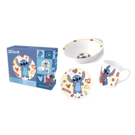 STITCH - Dinner Set - Mug 325ml + Bowl + Plate 3pc 