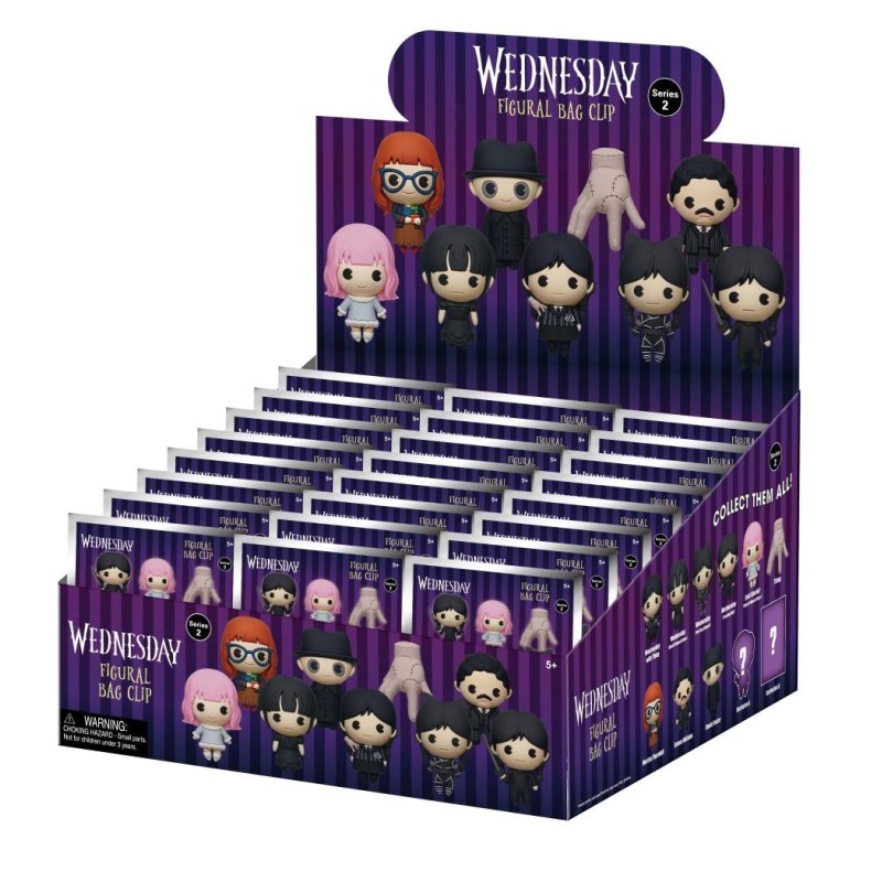 MERCREDI - Series 2 - 3D Foam Bag Clip (Display 24 Pcs) 