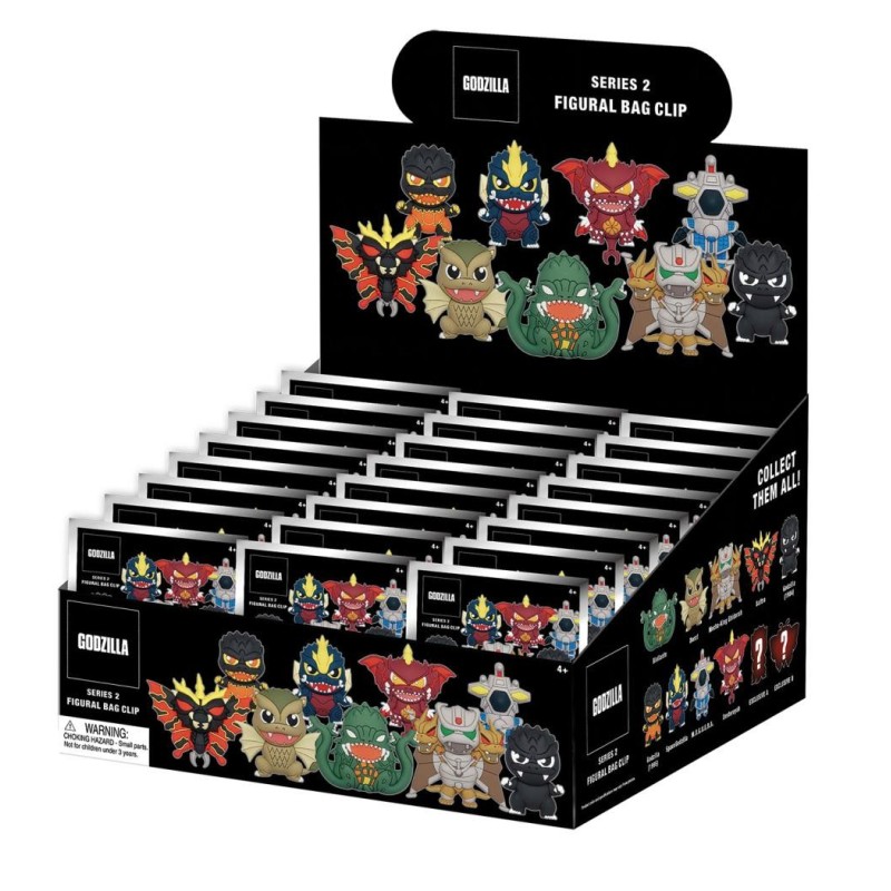 GODZILLA - Series 2 - 3D Foam Bag Clip (Display 24 Pcs) 
