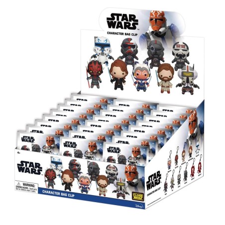 STAR WARS THE CLONE WARS -Series 4 - 3D Foam Bag Clip (Display 24 Pcs) 
