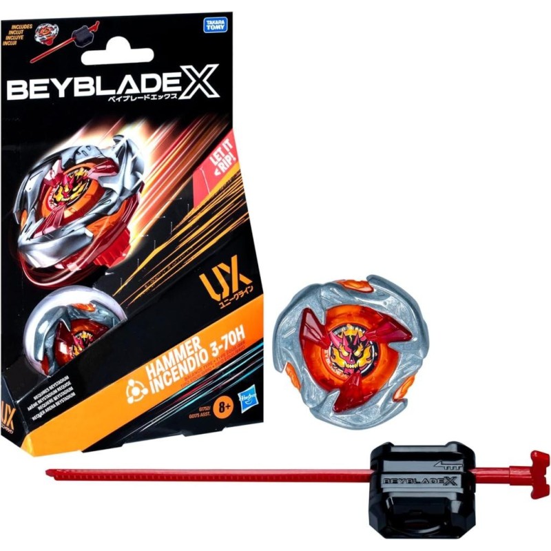 BEYBLADE X - Hammer Incendio 3-70H UX Starter Pack 