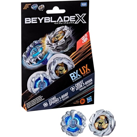BEYBLADE X - Cowl Sphinx 1-80GF & Crest Leon 7-60GN Dual Pack 