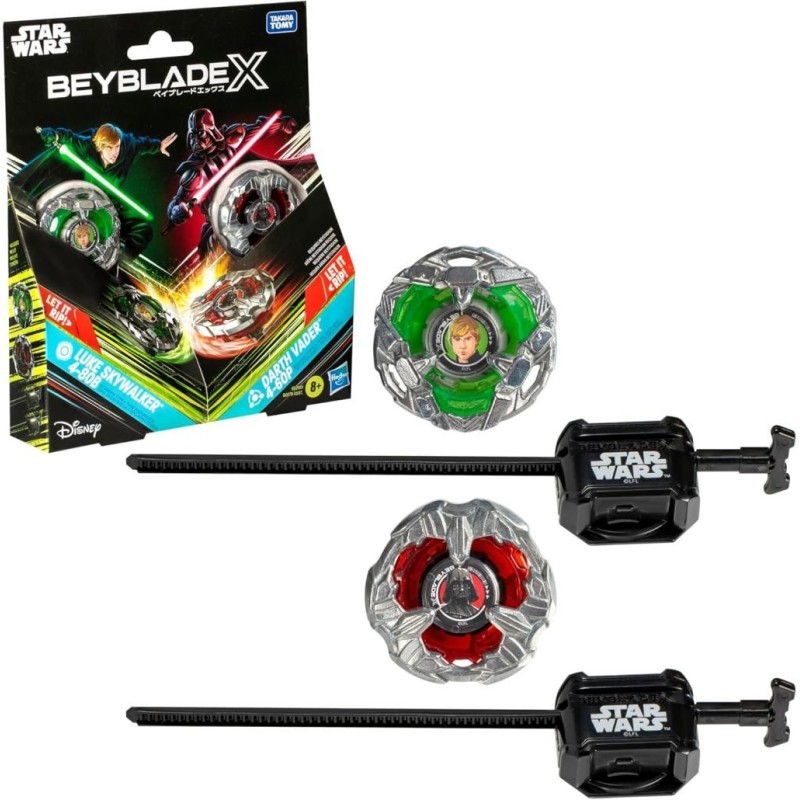 BEYBLADE X - Star Wars Luke 4-80B & Dark Vador 4-60P Dual Pack 