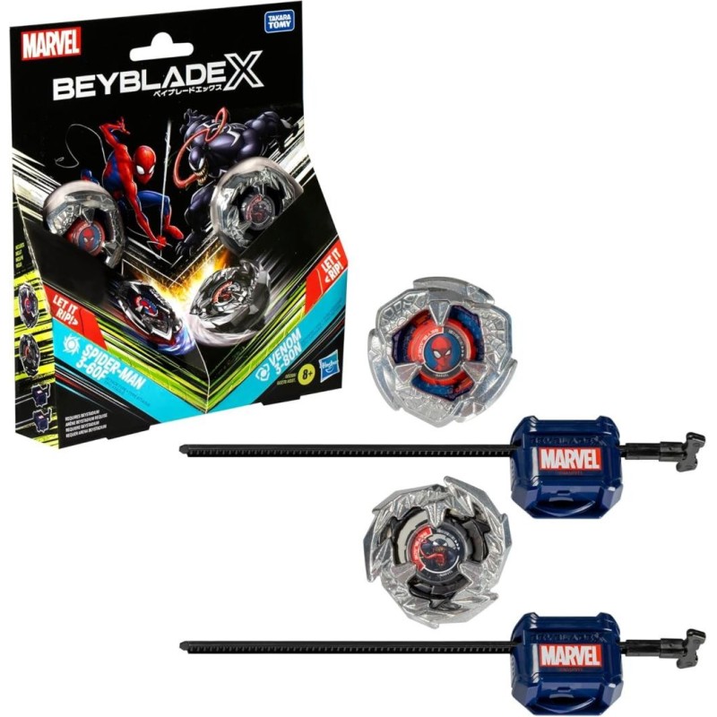 BEYBLADE X - Marvel Spider-Man 3-60F & Venom 3-80N Dual Pack 