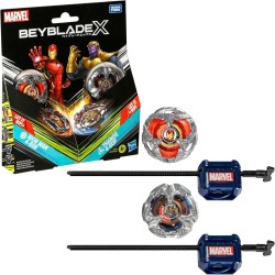 BEYBLADE X - Marvel Iron Man 4-80B & Thanos 4-60P Dual Pack 2