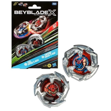 BEYBLADE X - Tail Viper 5-80O & Sword Dran 3-60F Dual Pack 
