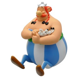ASTERIX & OBELIX - Obélix assis avec Idéfix - Tirelire PVC 17cm 2