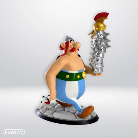 ASTERIX & OBELIX - Obélix pile de casques - figurine 30cm 