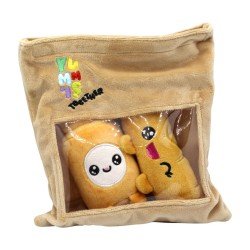 YUMMIES -Saucisse & Moutarde - 2 Peluche 15cm dans sac peluche 21x21cm 2