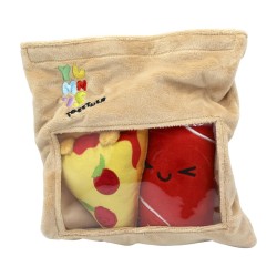 YUMMIES - Pizza & Cola - 2 Peluche 15cm dans sac en peluche 21x21cm 2