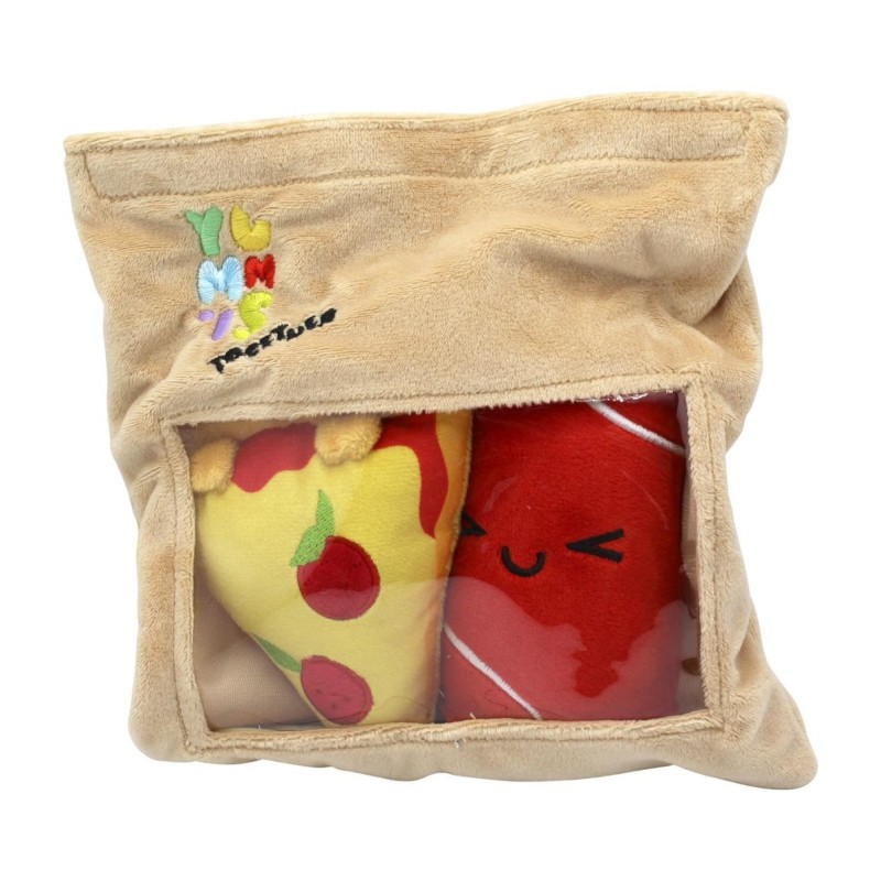 YUMMIES - Pizza & Cola - 2 plush 15cm in plush bag 21x21cm 