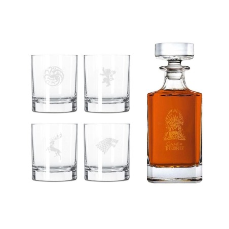 GAME OF THRONES - Set 4 verres à Whisky gravé 