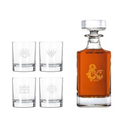 DONJONS & DRAGONS - Set 4 verres à Whisky gravé 2