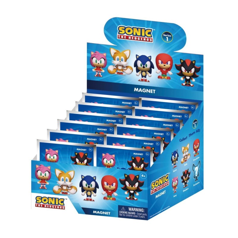 SONIC - Serie 1 - 3D Foam Magnets in blind bags (Display 12 Pcs) 