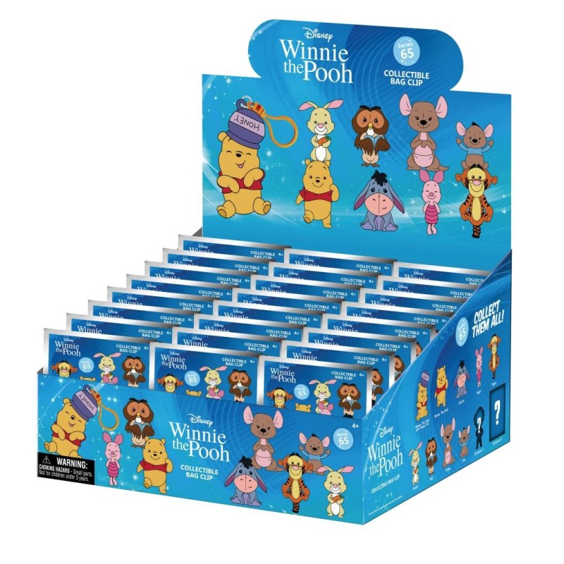 WINNIE L'OURSON - Series 2 - 3D Foam Bag Clip (Display 24 Pcs) 