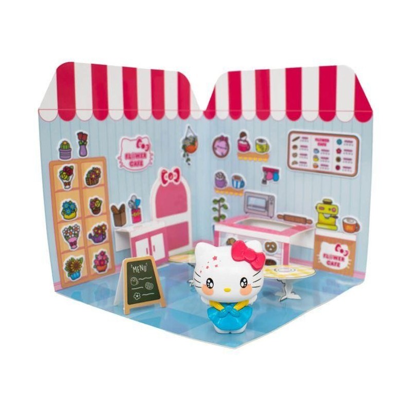HELLO KITTY - Hello Kitty 6cm Sticker House Flower Café 