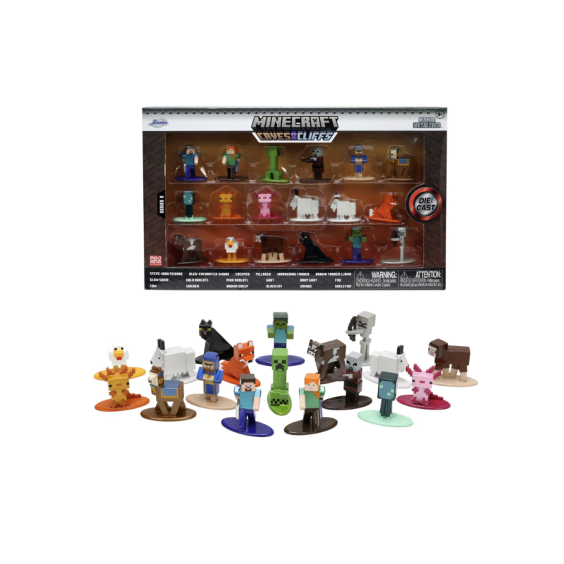 MINECRAFT - Multi Pack de Nano Figurines 4cm - 18pc - Wave 8 
