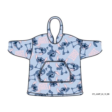 LILO & STITCH - Just Chilling- Sweat Poncho - Taille Enfant (7-14 ans) 