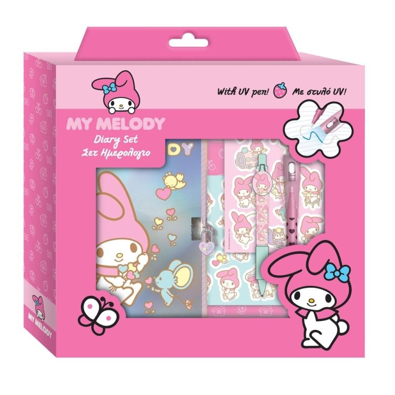 MY MELODY - Gift Box Journal Intime avec cadenas + accessoires 